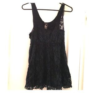 Women’s black lace tank top